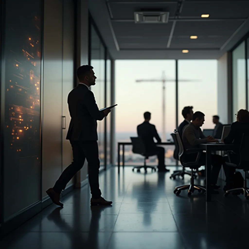 empty chair in conference room