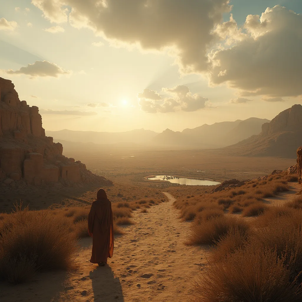 desert path with figure