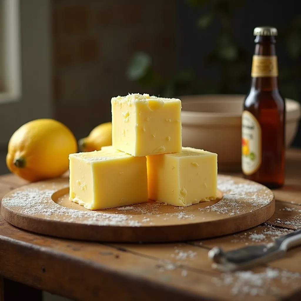 Chef's hands mixing butter