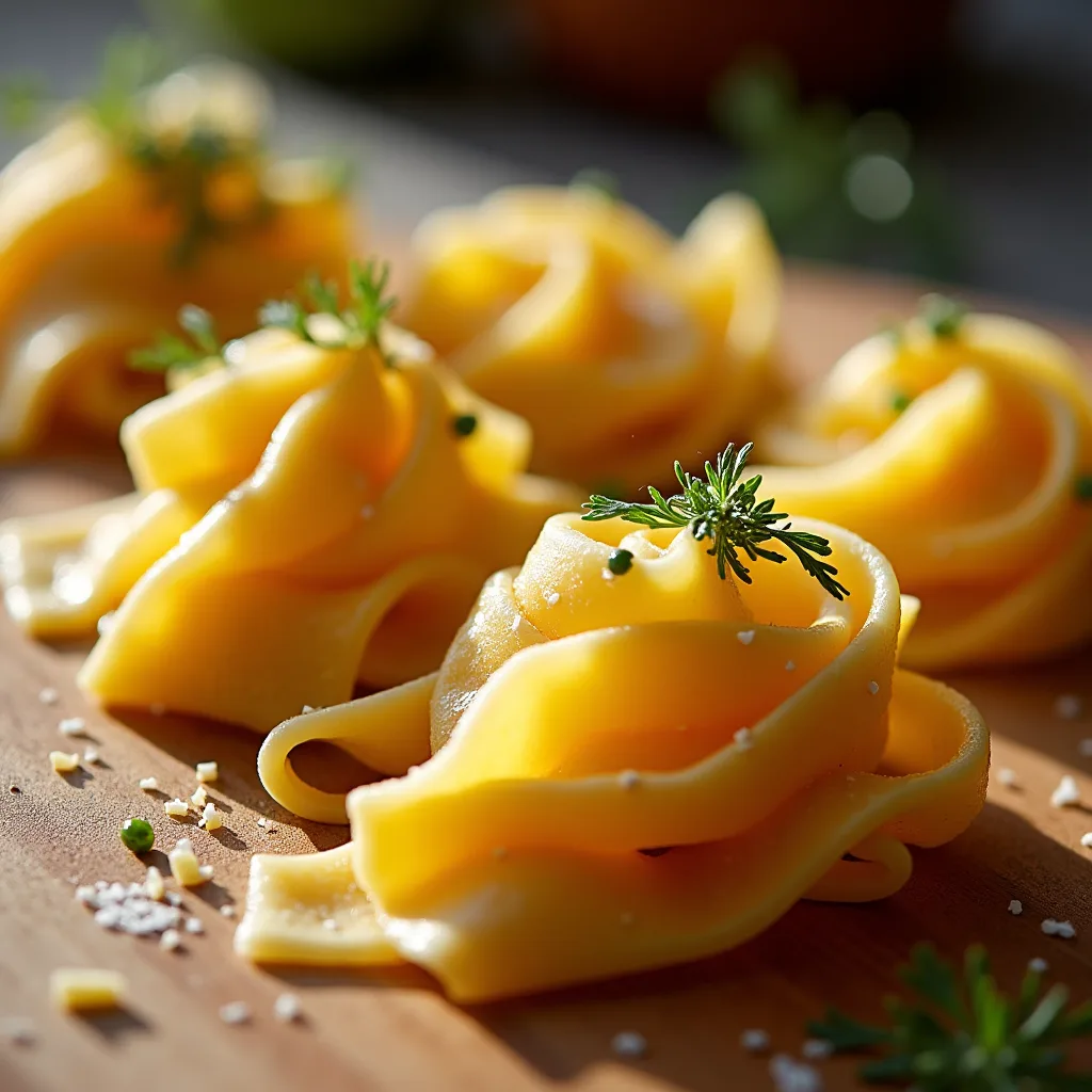 pasta on wood board