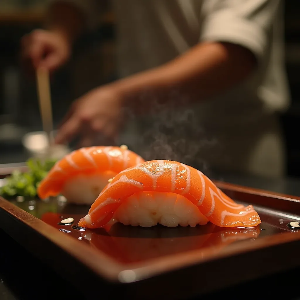 sushi roll on plate