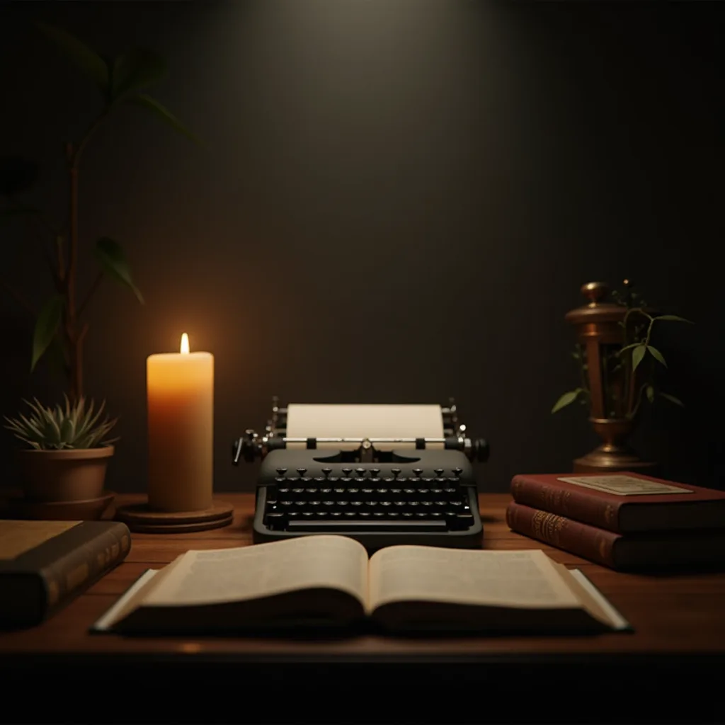 typewriter on desk