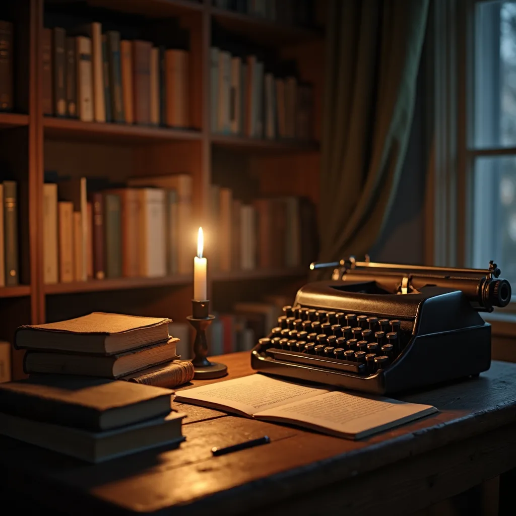 old library desk